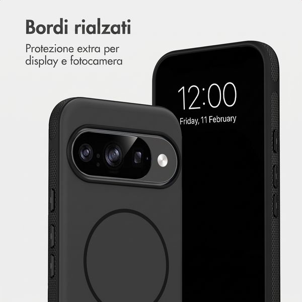 imoshion Cover posteriore Color con Thin MagSafe Ring Google Pixel 9 / 9 Pro - Nero