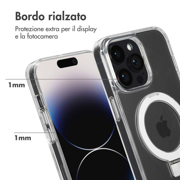 Accezz Cover con anello e supporto con MagSafe Apple iPhone 14 Pro Max - Trasparente