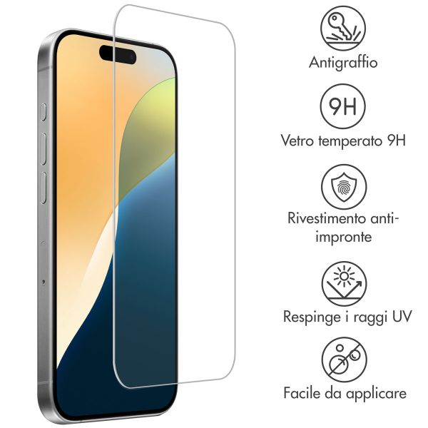 Accezz Vetro temperato, confezione da 2 Apple iPhone 17 / 17 Pro / 16 Pro