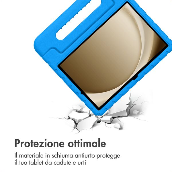 imoshion Cover Posteriore Kidsproof con Maniglia Samsung Galaxy Tab A11 Plus / A9 Plus - Blu