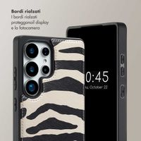 Selencia Cover per telefono Nova con cordino e portacarte Samsung Galaxy S25 Ultra - Zazzy Zebra