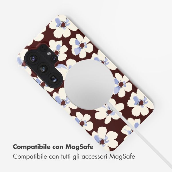 Selencia Cover posteriore Vivid con MagSafe Samsung Galaxy S26 Ultra - Choco Flower Pop