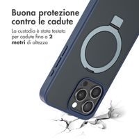 Accezz Cover con anello e supporto con MagSafe Apple iPhone 15 Pro Max - Blu