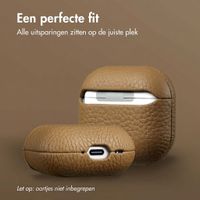 Accezz Cover in vera pelle  Apple Airpods 4 - Taupe
