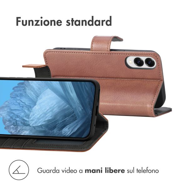 imoshion Cover a libro di Lusso Samsung Galaxy S25 Edge - Marrone