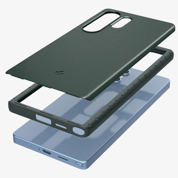 Spigen Cover posteriore Thin Fit MagSafe Samsung Galaxy S25 Ultra - Abyss Green
