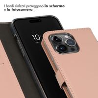 Selencia Cover a libro in vera pelle Apple iPhone 15 Pro Max - Dusty Pink