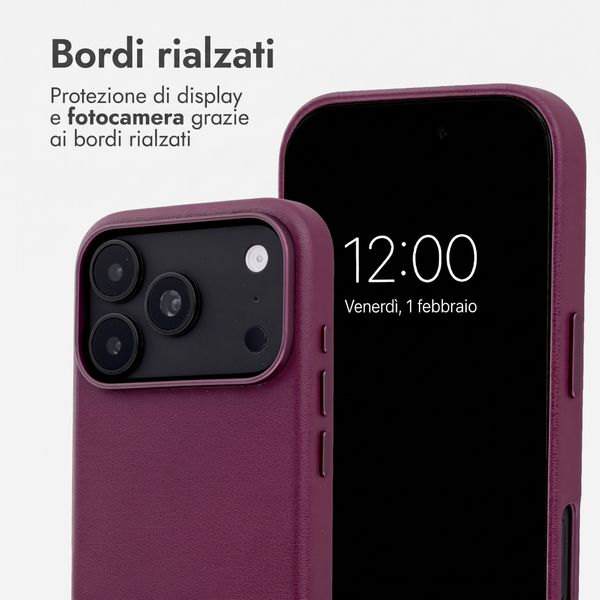 Accezz Cover in Pelle con MagSafe Apple iPhone 18 Pro Max / 17 Pro Max - Heath Purple