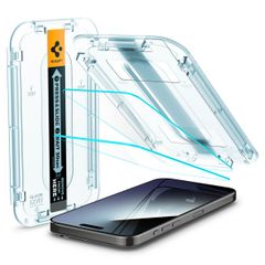 Spigen Vetro temperato GLAStR EZ Fit, confezione da 2 + Applicatore Apple iPhone 15 Pro Max