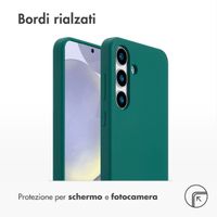 Accezz Cover in silicone liquido con MagSafe Samsung Galaxy S25 Plus - Forest Green