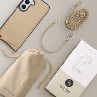 Selencia Cover per telefono Nova con cordino e portacarte Samsung Galaxy S26 Plus - Beige