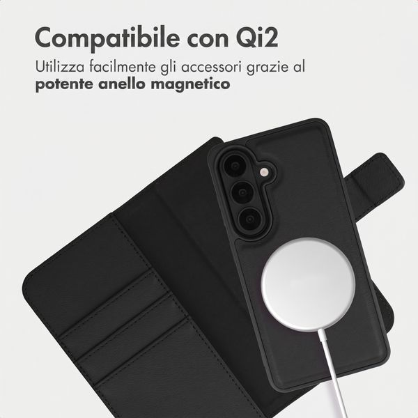imoshion Cover a libro di lusso 2-in-1 rimovibile Samsung Galaxy S26 - Nero