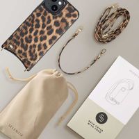 Selencia Cover per telefono Nova con cordino e portacarte Apple iPhone 14 - Leopard