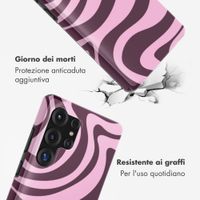 Selencia Cover posteriore Vivid con MagSafe Samsung Galaxy S25 Ultra - Wavy Swirl Pink Plum