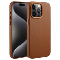 Accezz Cover in Pelle con MagSafe Apple iPhone 15 Pro Max - Sienna Brown