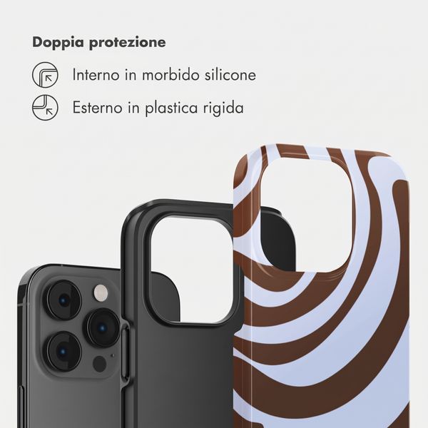 Selencia Cover Posteriore Vivid Apple iPhone 14 Pro - Dream Swirl Chocolate