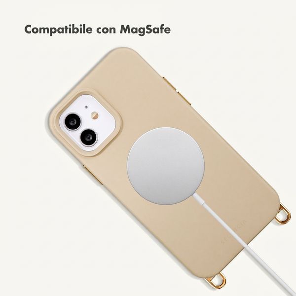 Selencia Cover posteriore Rivièra con MagSafe con ganci rimovibili iPhone 12 / 12 Pro - Milky Latte
