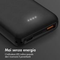 imoshion Powerbank compatta da 10.000 mAh – Powerbank piccola – Quick Charge e Power Delivery – Nero