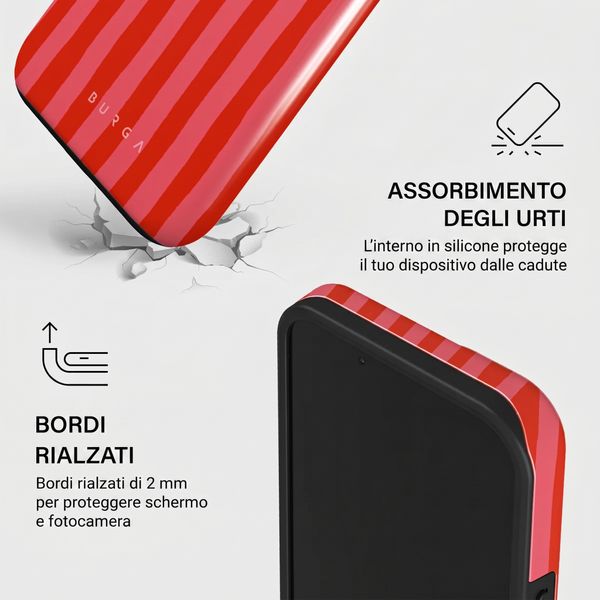 Burga Cover Posteriore Resistente con MagSafe Apple iPhone 15 - Pomegranate