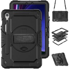 Accezz Cover Posteriore Resistente con tracolla Samsung Galaxy Tab S10 Lite / S9 11 pollici / S10 FE / S9 FE 10.9 pollici - Nero
