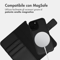 imoshion Cover a libro di lusso 2-in-1 rimovibile Apple iPhone 15 - Nero