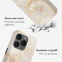 Selencia Cover posteriore Vivid con MagSafe Apple iPhone 15 Pro - Golden Beige Marble