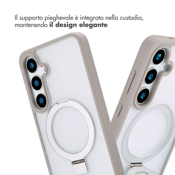 Accezz Cover con anello e supporto con MagSafe Samsung Galaxy S24 Plus - Grigio