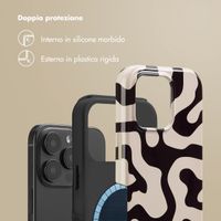 Selencia Cover posteriore Vivid con MagSafe Apple iPhone 16 Pro - Art Wave Black