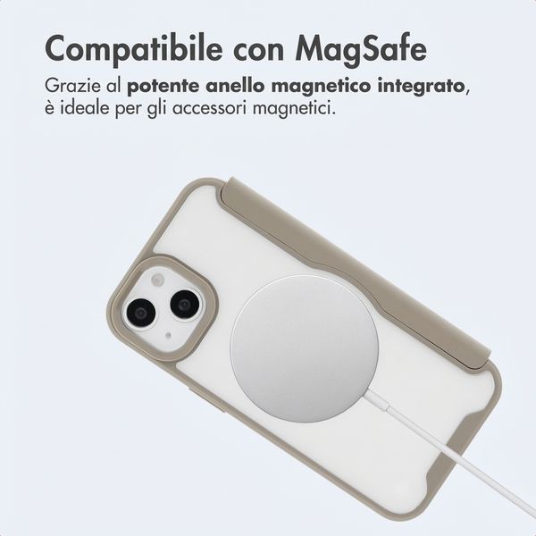 imoshion Bookcase trasparente con MagSafe Apple iPhone 14 / 13 - Beige