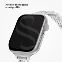 Selencia Cinturino sottile in acciaio ispirato a Jubilee Apple Watch | 38/40/41/42 mm - Argento