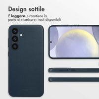 Accezz Cover in Pelle con MagSafe Samsung Galaxy S24 Plus - Nightfall Blue