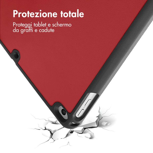 imoshion Cover a libro Trifold Apple iPad 6 (2018) 9.7 pollici / iPad 5 (2017) 9.7 pollici / Air 2 (2014)/Air 1 (2013) - Rosso
