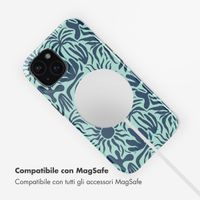 Selencia Cover posteriore Vivid con MagSafe Apple iPhone 15 - Tropical Vibes Light Blue