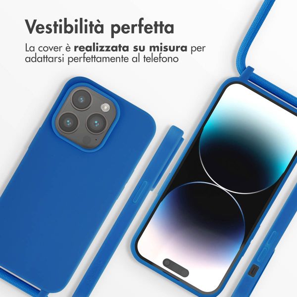 imoshion Cover in Silicone con Cordino Apple iPhone 14 Pro - Blu