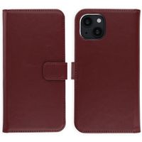Selencia Cover a libro in vera pelle Apple iPhone 14 - Burgundy