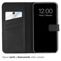 Selencia Cover a libro in vera pelle Samsung Galaxy A27 (5G) - Nero