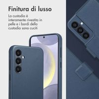 Accezz Cover in pelle 2 in 1 con MagSafe Samsung Galaxy S24 Plus - Nightfall Blue