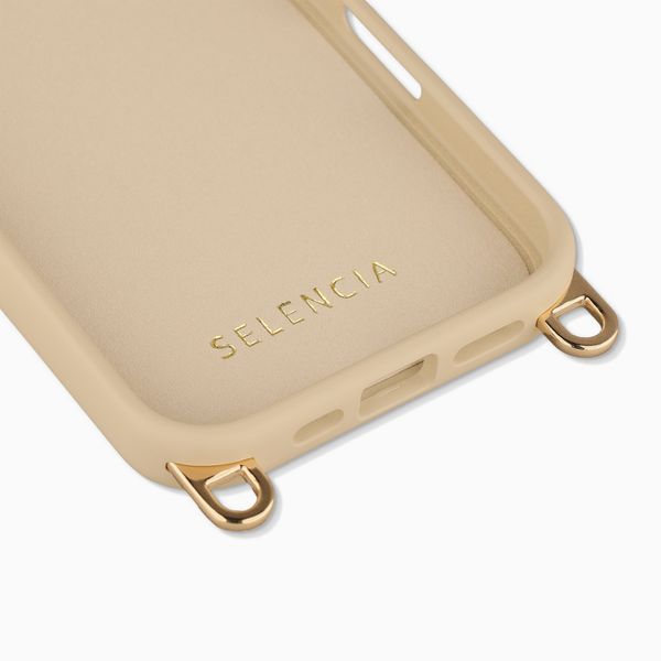 Selencia Cover posteriore Rivièra con MagSafe con ganci rimovibili Apple iPhone 17 - Milky Latte