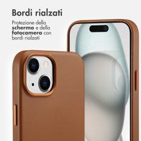 Accezz Cover in Pelle con MagSafe Apple iPhone 15 - Sienna Brown