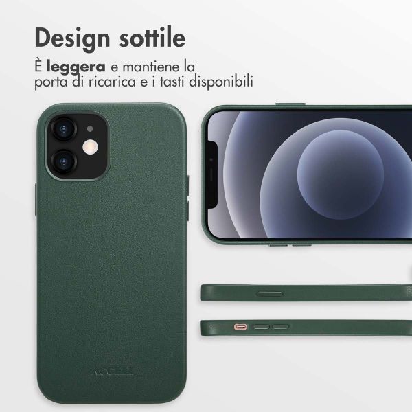 Accezz Cover in Pelle con MagSafe Apple iPhone 12 (Pro) - Cedar Green