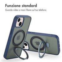 Accezz Cover con anello e supporto con MagSafe Apple iPhone 14 - Blu