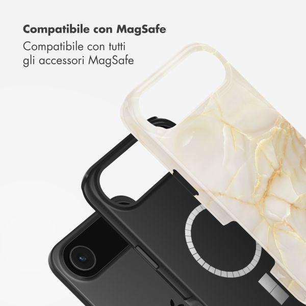 Selencia Cover posteriore Vivid con MagSafe Apple iPhone Air - Golden Beige Marble