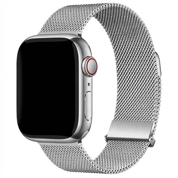 imoshion Milanees magnetisch bandje Apple Watch | 44/45/46/49 mm - Zilver