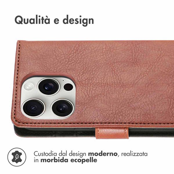 imoshion Cover a libro di Lusso Apple iPhone 16 Pro Max - Marrone