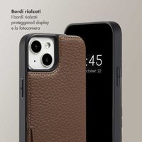 Selencia Cover per telefono Nova con cordino e portacarte Apple iPhone 14 / 13 - Mocha Brown