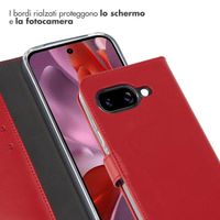Selencia Cover a libro in vera pelle Google Pixel 9A - Rosso