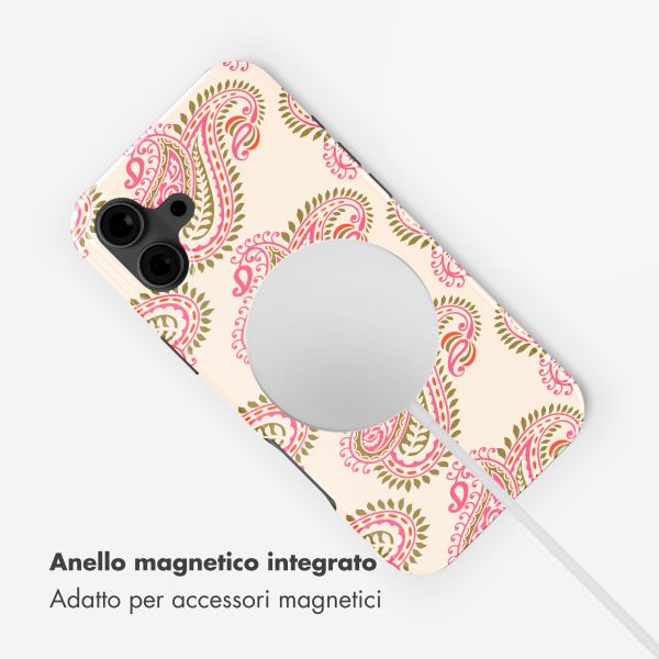 Selencia Cover posteriore Vivid con MagSafe Apple iPhone 16 - Paisley Blush