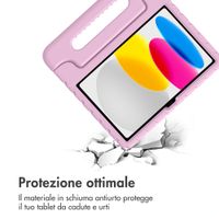 imoshion Cover Posteriore Kidsproof con Maniglia Apple iPad 11 (2025) 11 pollici A16 / iPad 10 (2022) 10.9 pollici - Rosa chiaro