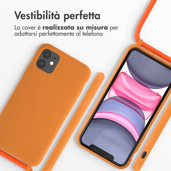 imoshion Cover in Silicone con Cordino Apple iPhone 11 - Arancio