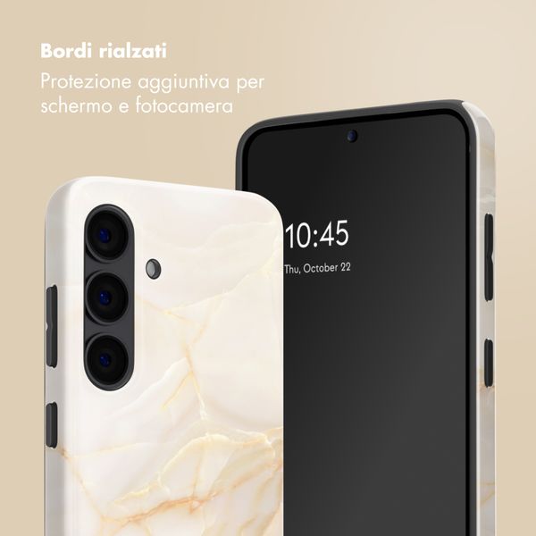 Selencia Cover posteriore Vivid con MagSafe Samsung Galaxy S24 - Golden Beige Marble